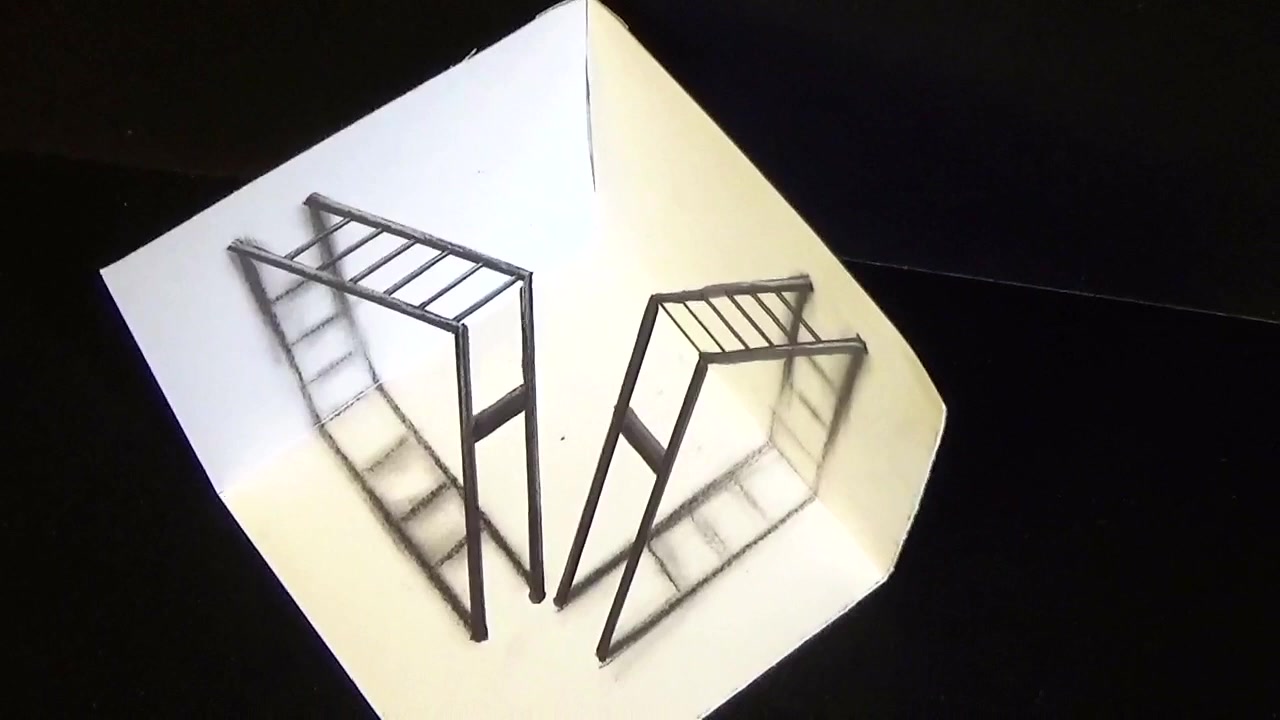 3d立体画简单入门梯子怎么画，3d立体画简单入门梯子怎么画图片