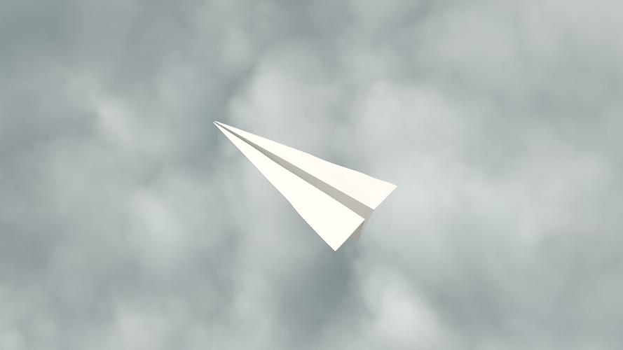 纸飞机电脑壁纸,纸飞机壁纸简单白色